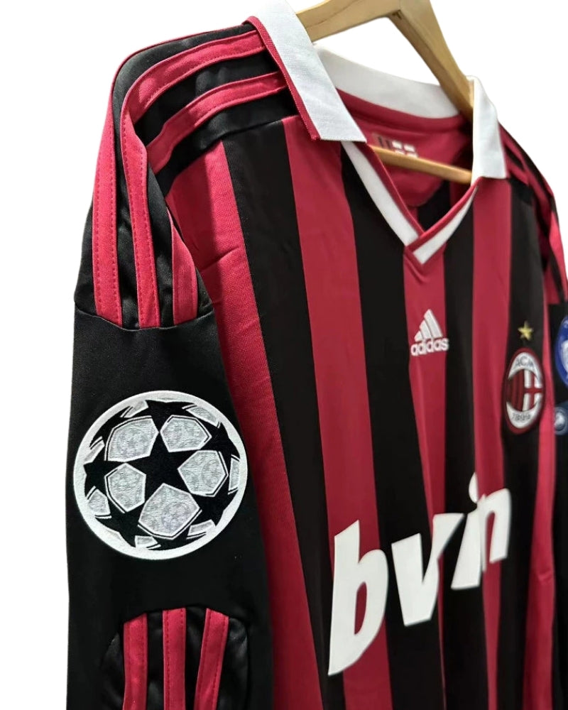 Koszulka Piłkarska AC Milan 2009/2010 Home Retro Dł Rękaw