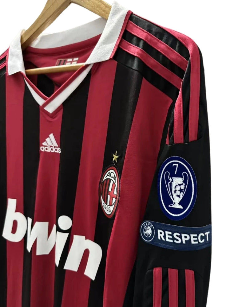 Koszulka Piłkarska AC Milan 2009/2010 Home Retro Dł Rękaw
