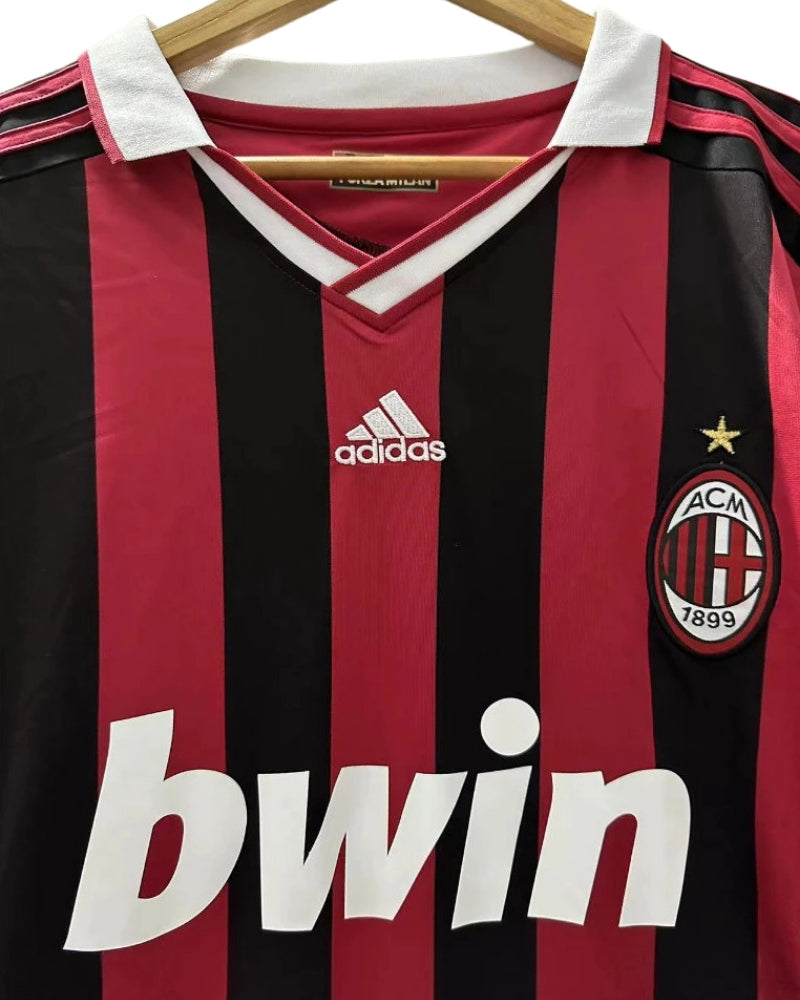 Koszulka Piłkarska AC Milan 2009/2010 Home Retro Dł Rękaw