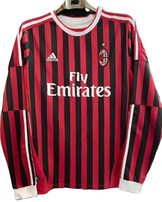Koszulka Piłkarska AC Milan 2011/2012 Home Retro Dł Rękaw