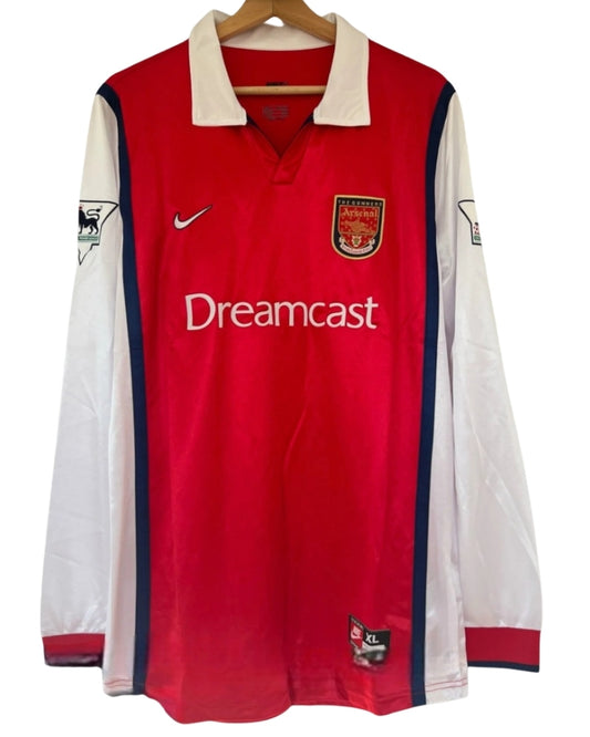 Koszulka Piłkarska Arsenal Londyn 1999/2000 Home Dł Rękaw Retro
