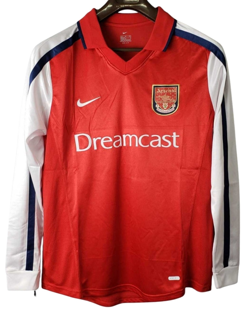 Koszulka Piłkarska Arsenal Londyn 2000/2002 Home Retro Długi Rękaw