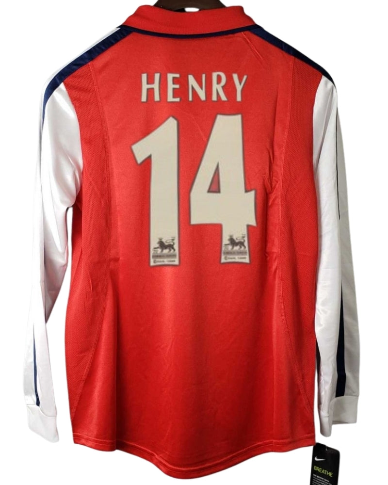 Koszulka Piłkarska Arsenal Londyn 2000/2002 Home Retro Długi Rękaw