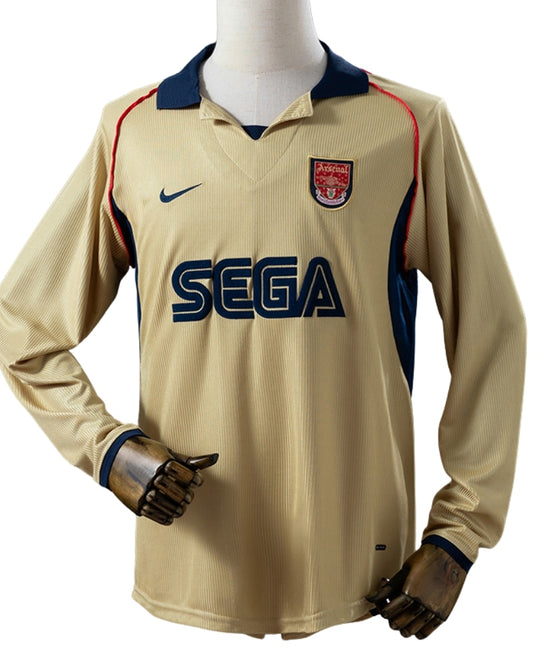 Koszulka Piłkarska Arsenal Londyn 2001/2002 Away Retro Długi Rękaw