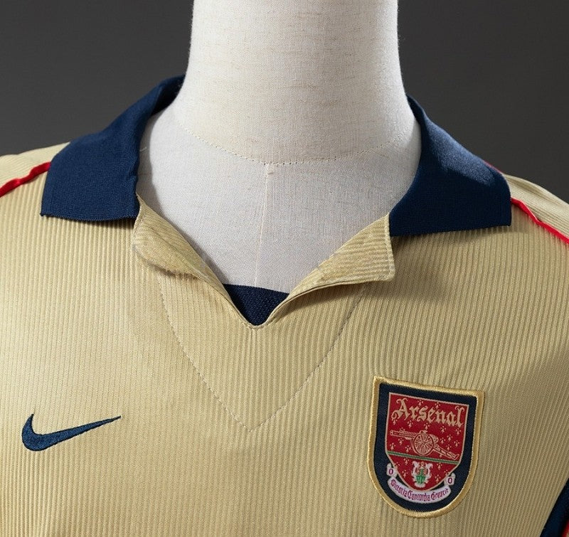 Koszulka Piłkarska Arsenal Londyn 2001/2002 Away Retro Długi Rękaw