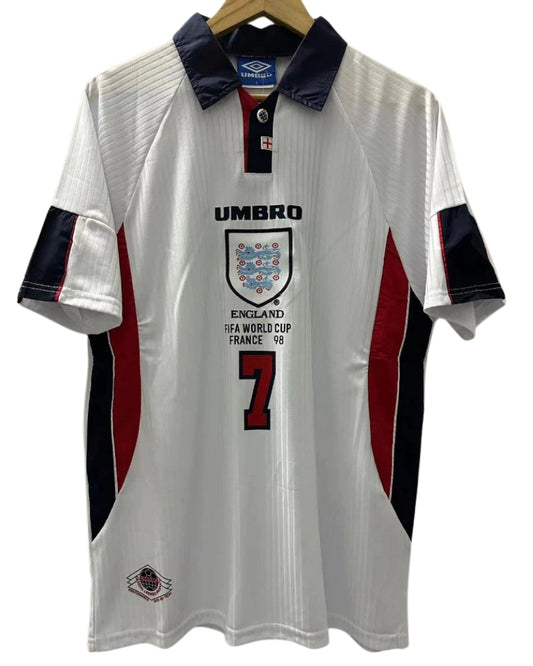 Koszulka Piłkarska Anglia MŚ 1998 Home Retro
