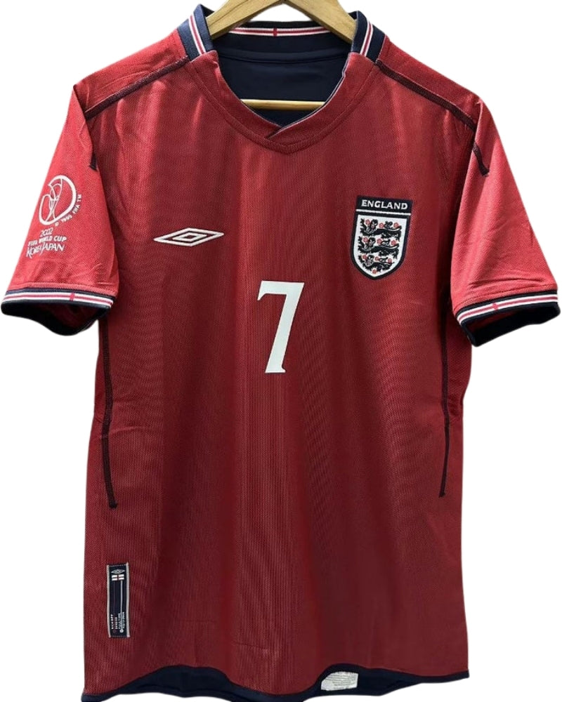Koszulka Piłkarska Anglia MŚ 2002 Away Retro