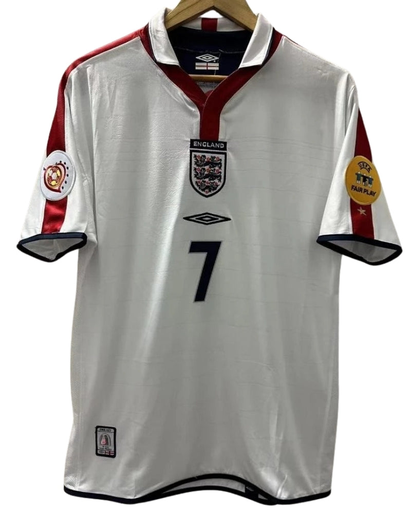 Koszulka Piłkarska Anglia Euro 2004 Home Retro