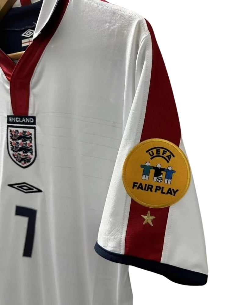 Koszulka Piłkarska Anglia Euro 2004 Home Retro