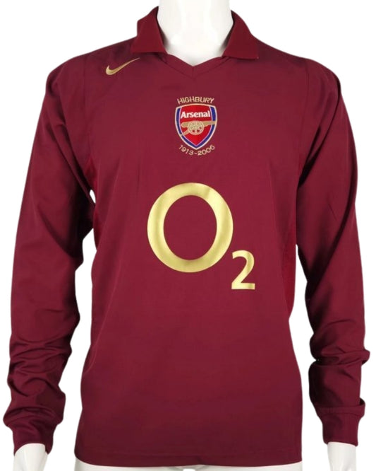 Koszulka Piłkarska Arsenal Londyn 2005/2006 Home Retro Długi Rękaw