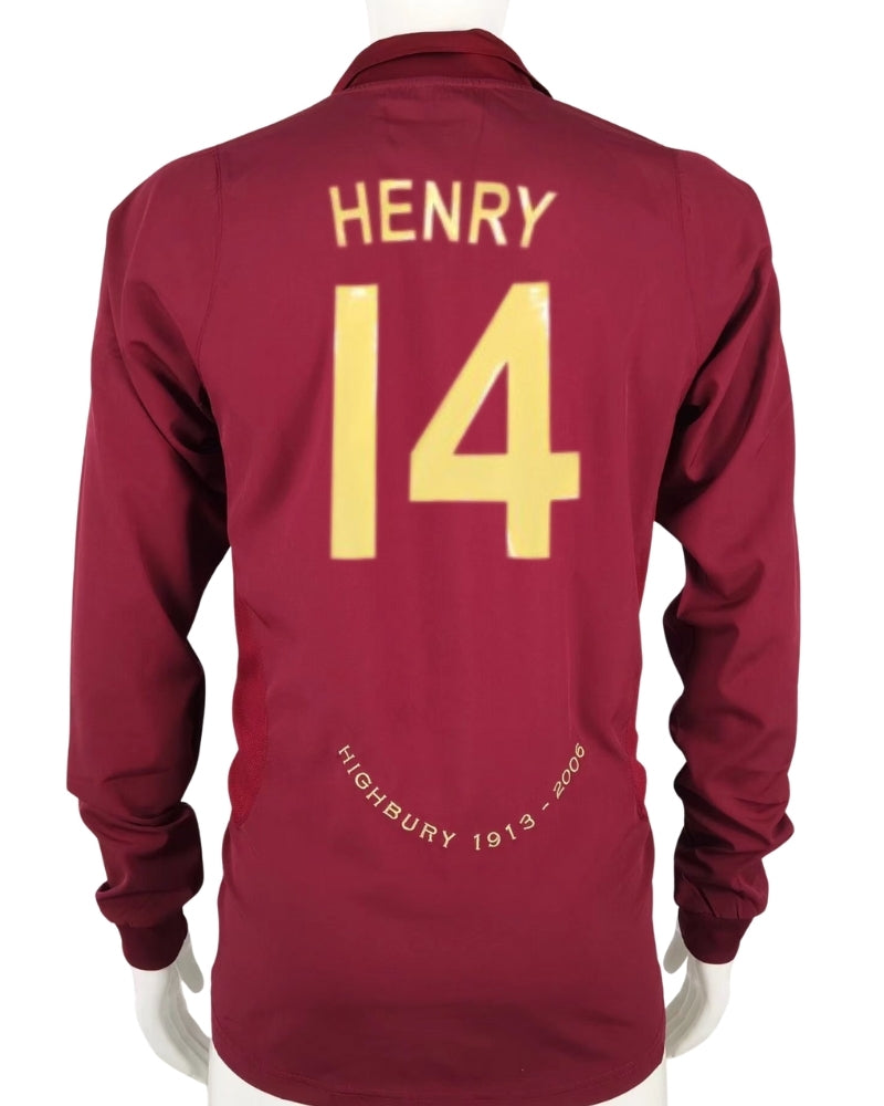 Koszulka Piłkarska Arsenal Londyn 2005/2006 Home Retro Długi Rękaw