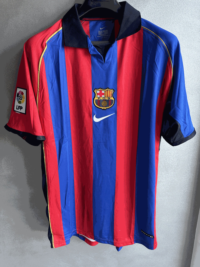 Koszulka Piłkarska FC Barcelona 2001/2002 Home Retro