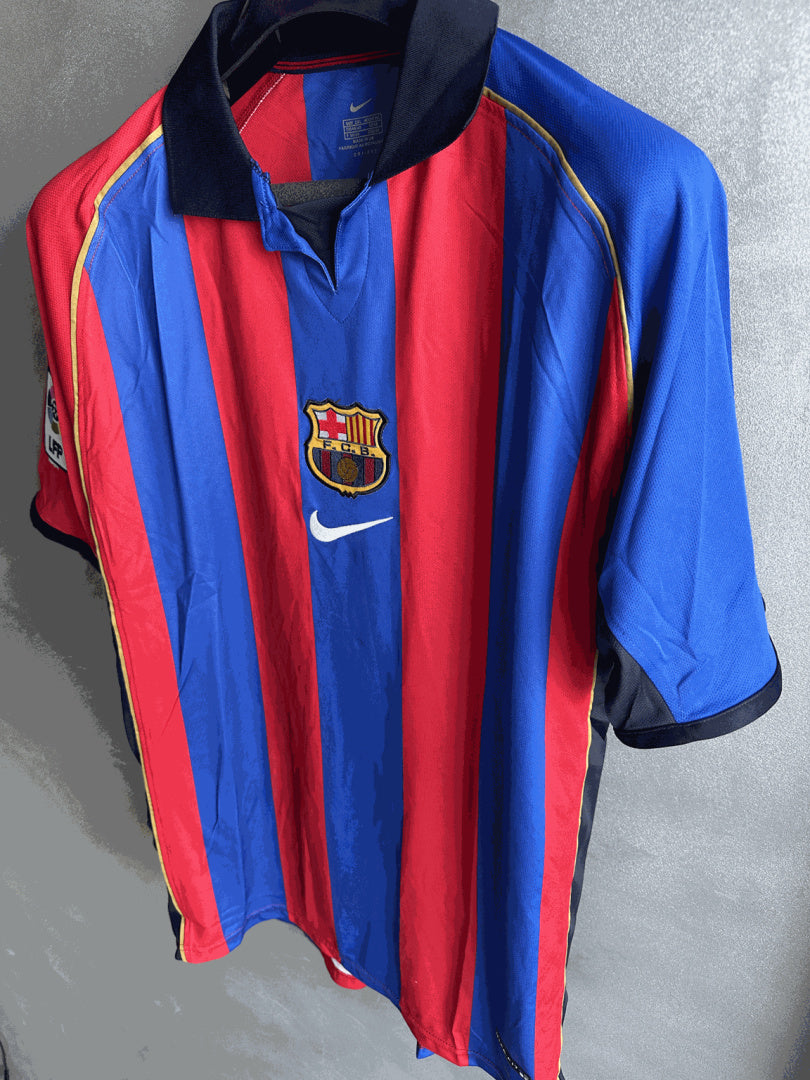 Koszulka Piłkarska FC Barcelona 2001/2002 Home Retro