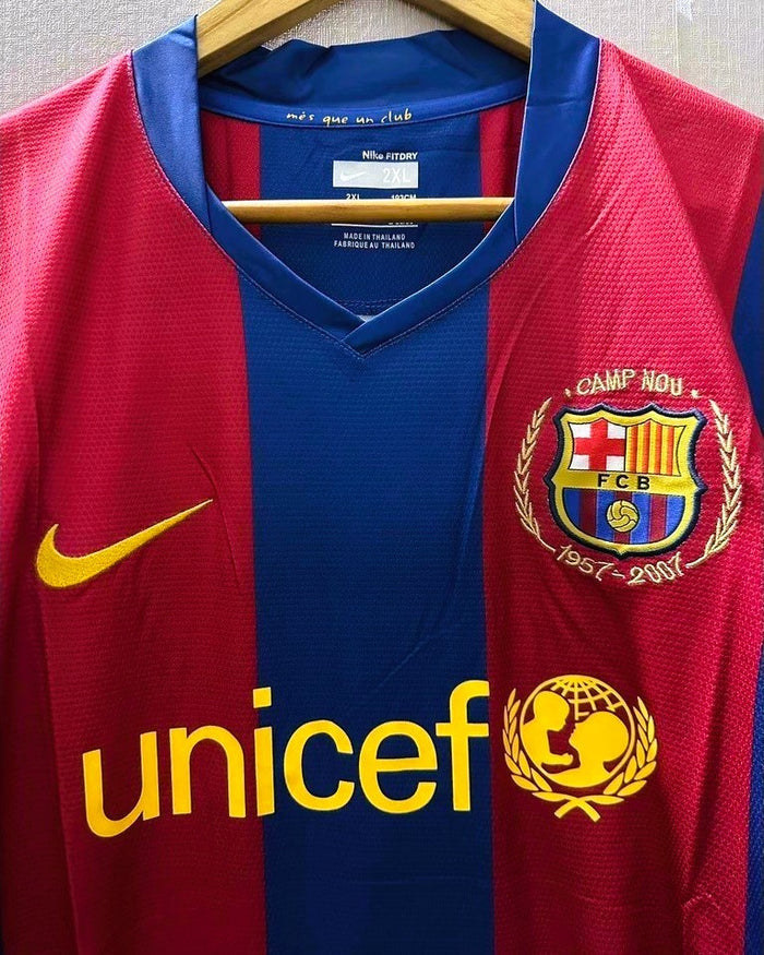 Koszulka Piłkarska FC Barcelona 2007/2008 Home Retro