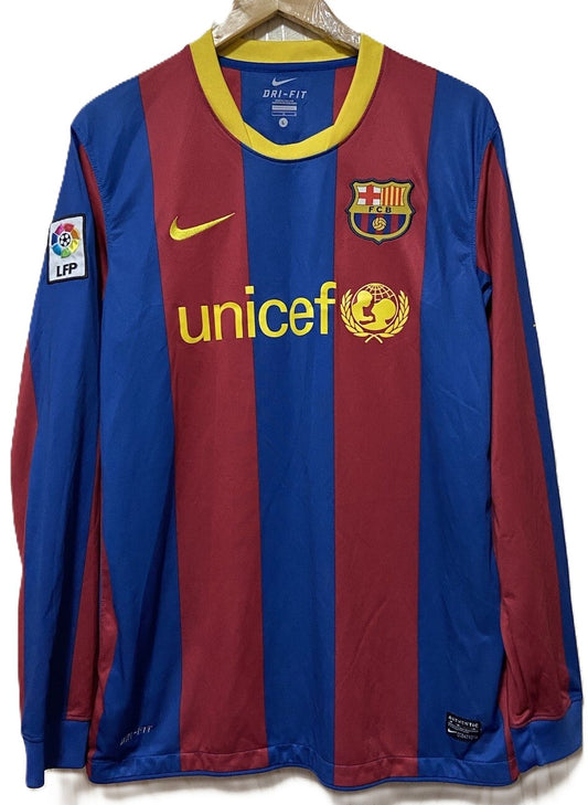 Koszulka Piłkarska FC Barcelona 2010/2011 Home Retro Długi Rękaw