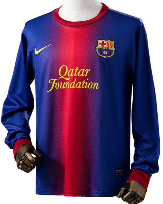 Koszulka Piłkarska FC Barcelona 2012/2013 Home Retro Długi Rękaw