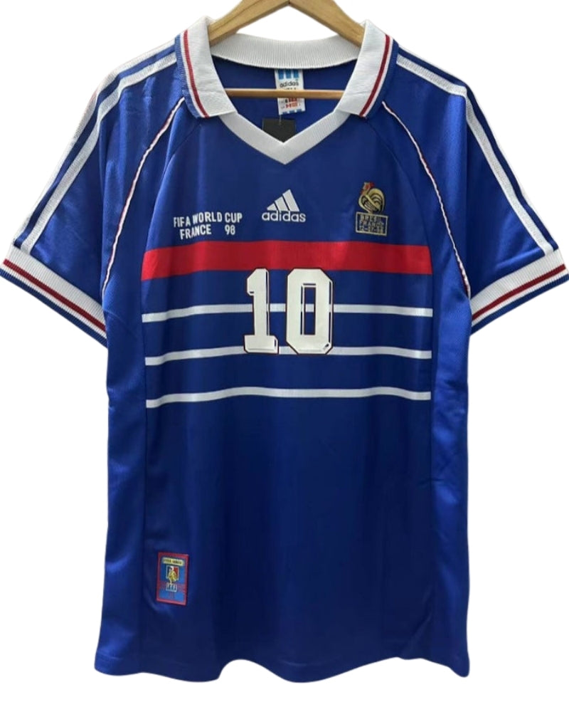 Koszulka Piłkarska Francja 1998 Home MŚ Retro