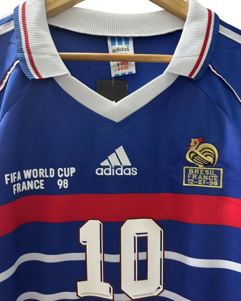 Koszulka Piłkarska Francja 1998 Home MŚ Retro