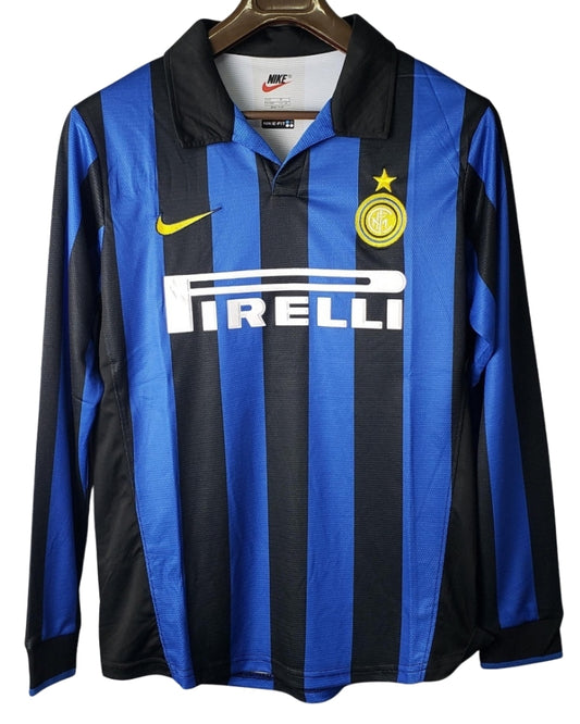 Koszulka Piłkarska Inter Mediolan 1998/1999 Home Retro Długi Rękaw