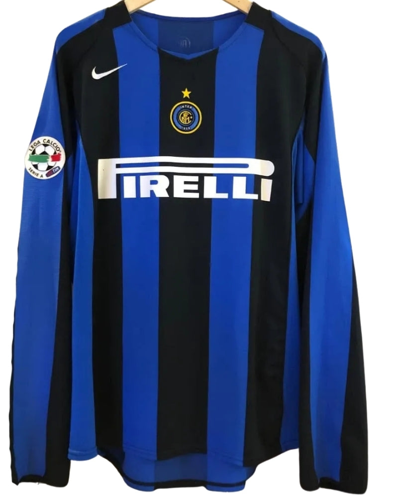 Koszulka Piłkarska Inter Mediolan 2004/2005 Home Retro Dł Rękaw