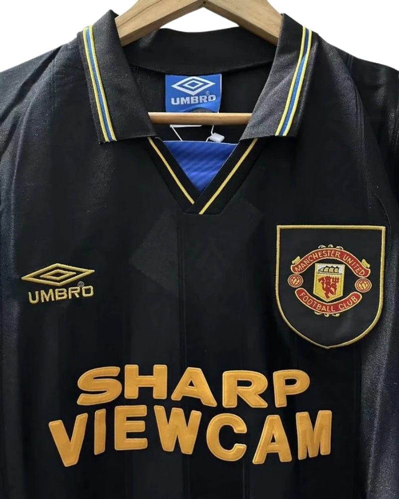 Koszulka Piłkarska Manchester United 1993/1995 Away Blcak Retro