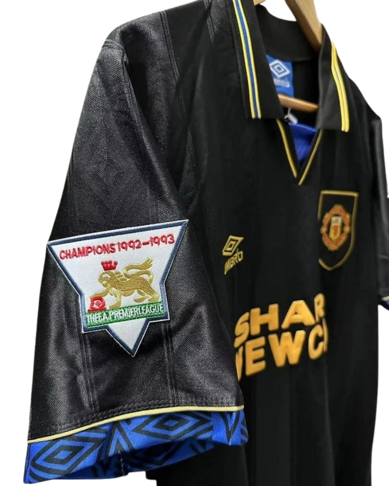 Koszulka Piłkarska Manchester United 1993/1995 Away Blcak Retro