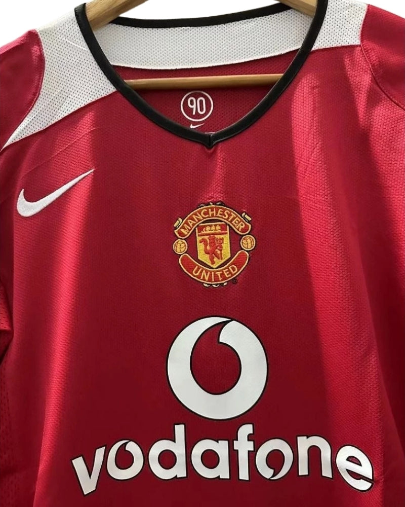 Koszulka Piłkarska Manchester United 2004/2006 Retro Dł Rękaw