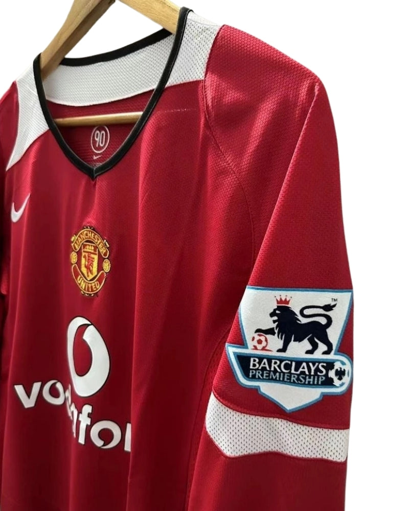 Koszulka Piłkarska Manchester United 2004/2006 Retro Dł Rękaw