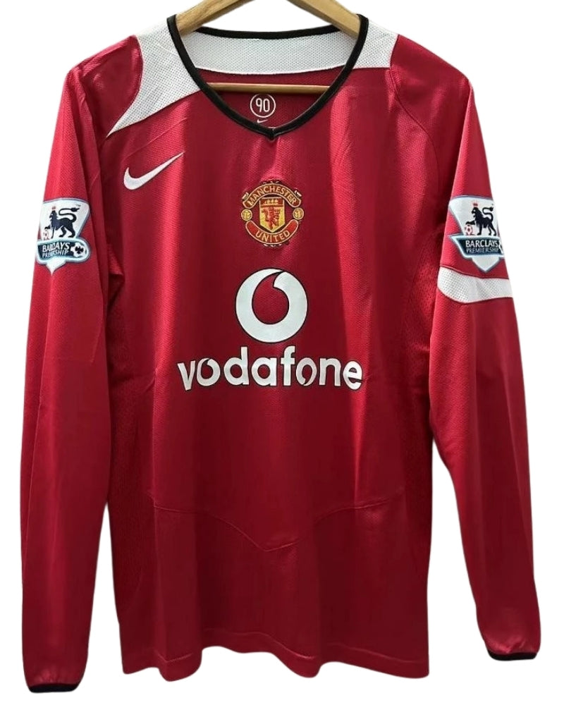 Koszulka Piłkarska Manchester United 2004/2006 Retro Dł Rękaw