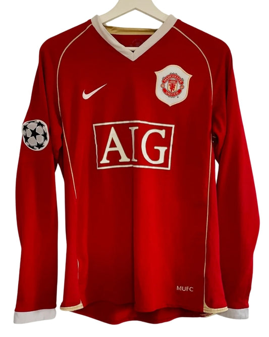 Koszulka Piłkarska Manchester United 2006/2007 Retro Długi Rękaw