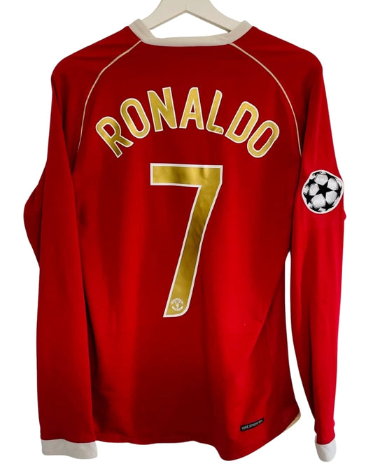 Koszulka Piłkarska Manchester United 2006/2007 Retro Długi Rękaw
