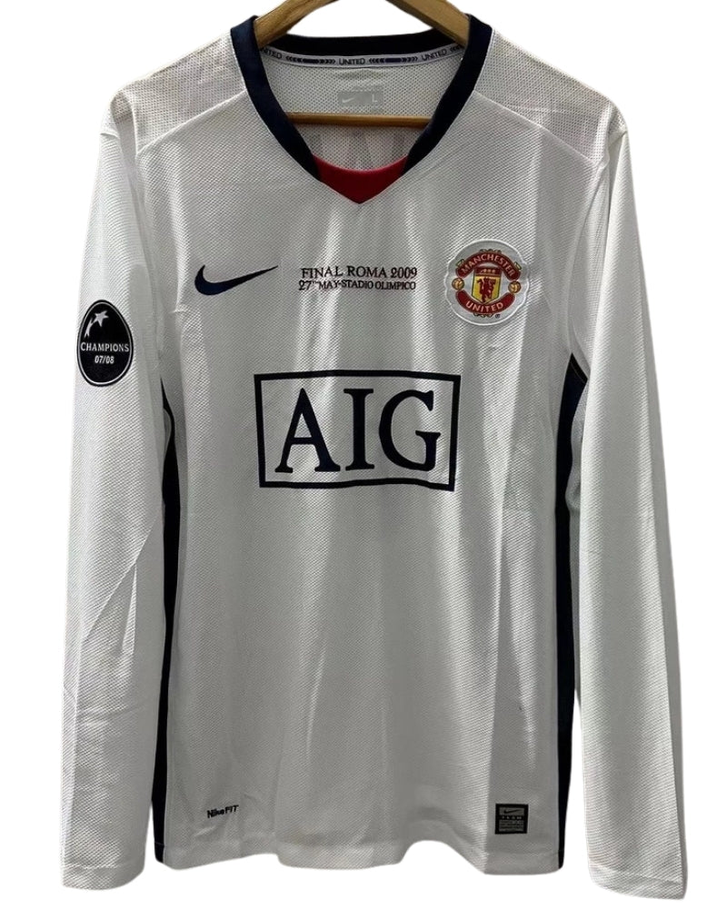 Koszulka Piłkarska Manchester United 2008/2009 UCL Final Away Retro Dł Rękaw