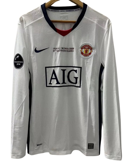 Koszulka Piłkarska Manchester United 2008/2009 UCL Final Away Retro Dł Rękaw
