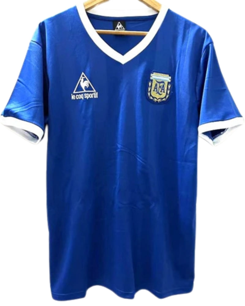 Koszulka Piłkarska Piłkarska Argentyna 1986 Away Retro