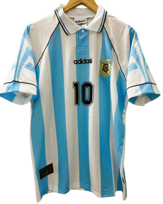 Koszulka Piłkarska Piłkarska Argentyna 1996 Home Retro