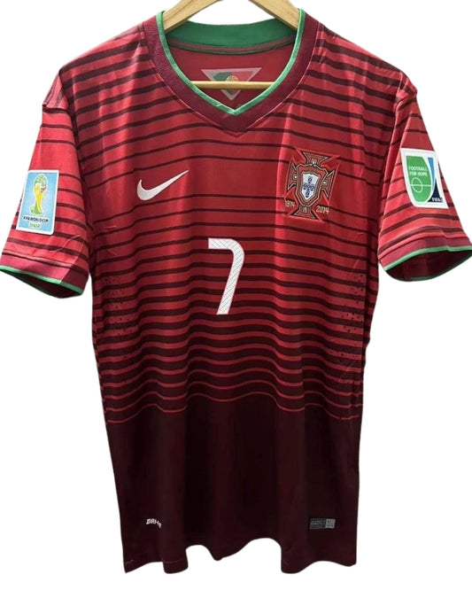 Koszulka Piłkarska Portugalia MŚ 2014 Home Retro