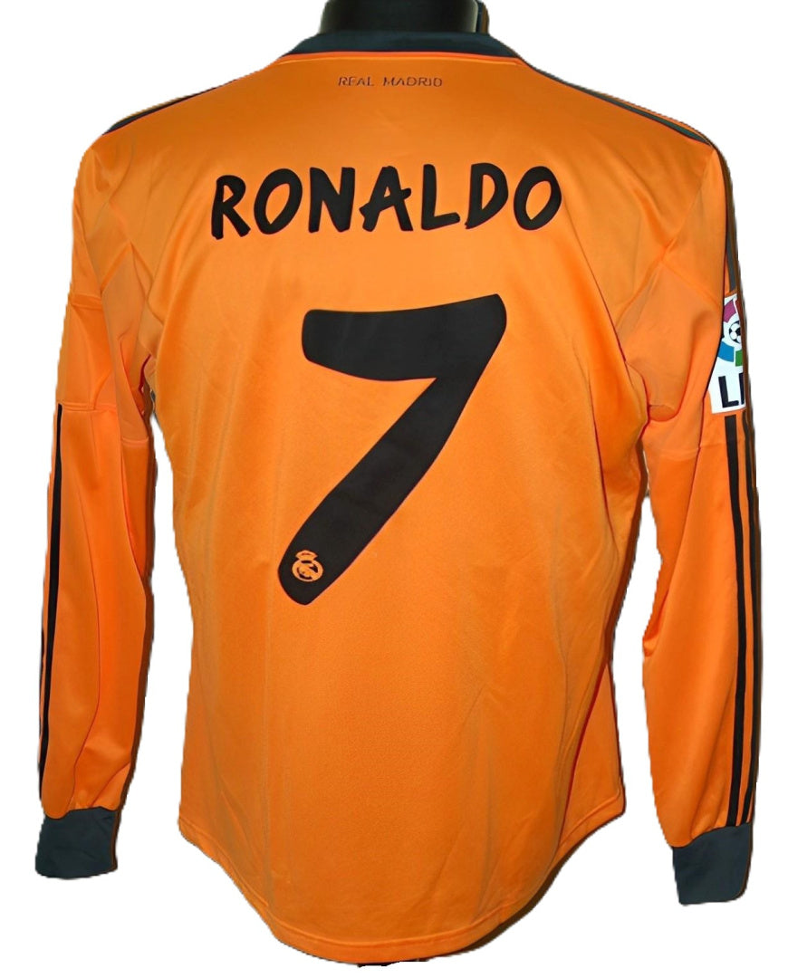 Koszulka Piłkarska Real Madryt 2013/2014 Away Retro Długi Rękaw