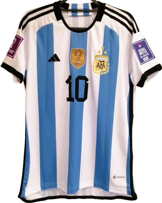 Koszulka Piłkarska piłkarska Argentyna MŚ 2022 Retro