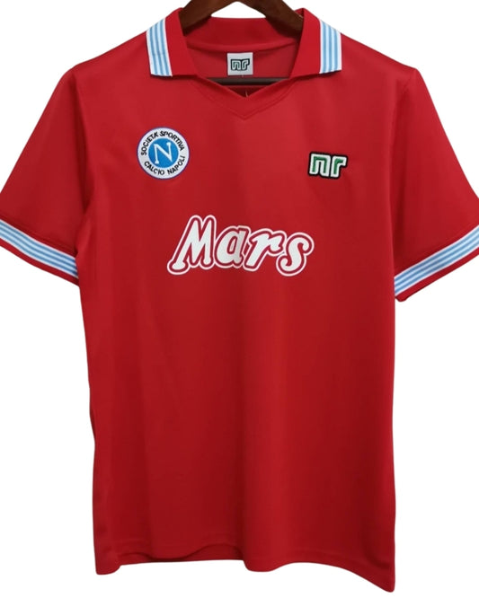 Koszulka Piłkarska SSC Napoli 1988/1989 Away Red Retro