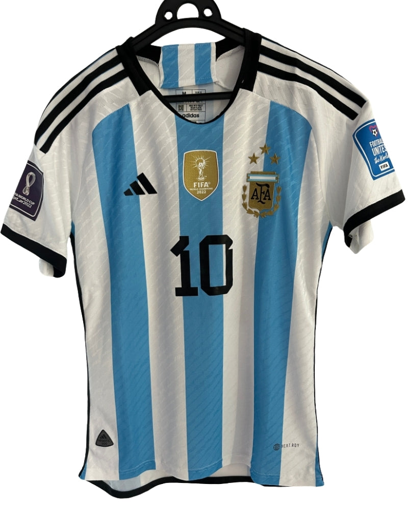 Koszulka Piłkarska Argentyna MŚ Katar 2022 Home Meczowa/Player Retro