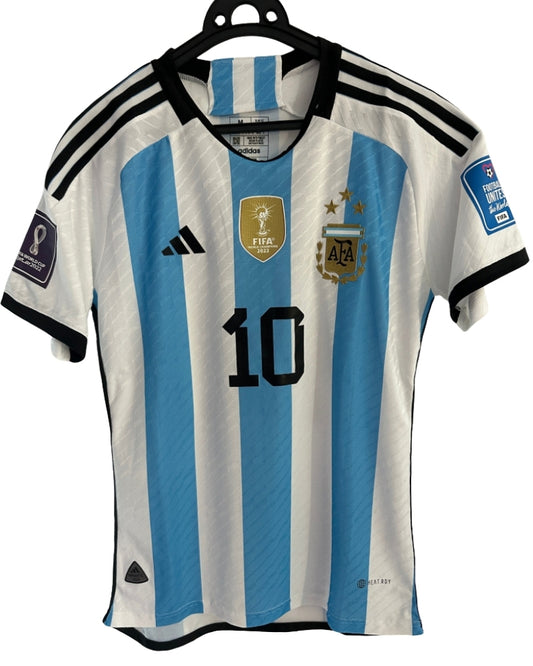 Koszulka Piłkarska Argentyna MŚ Katar 2022 Home Meczowa/Player Retro