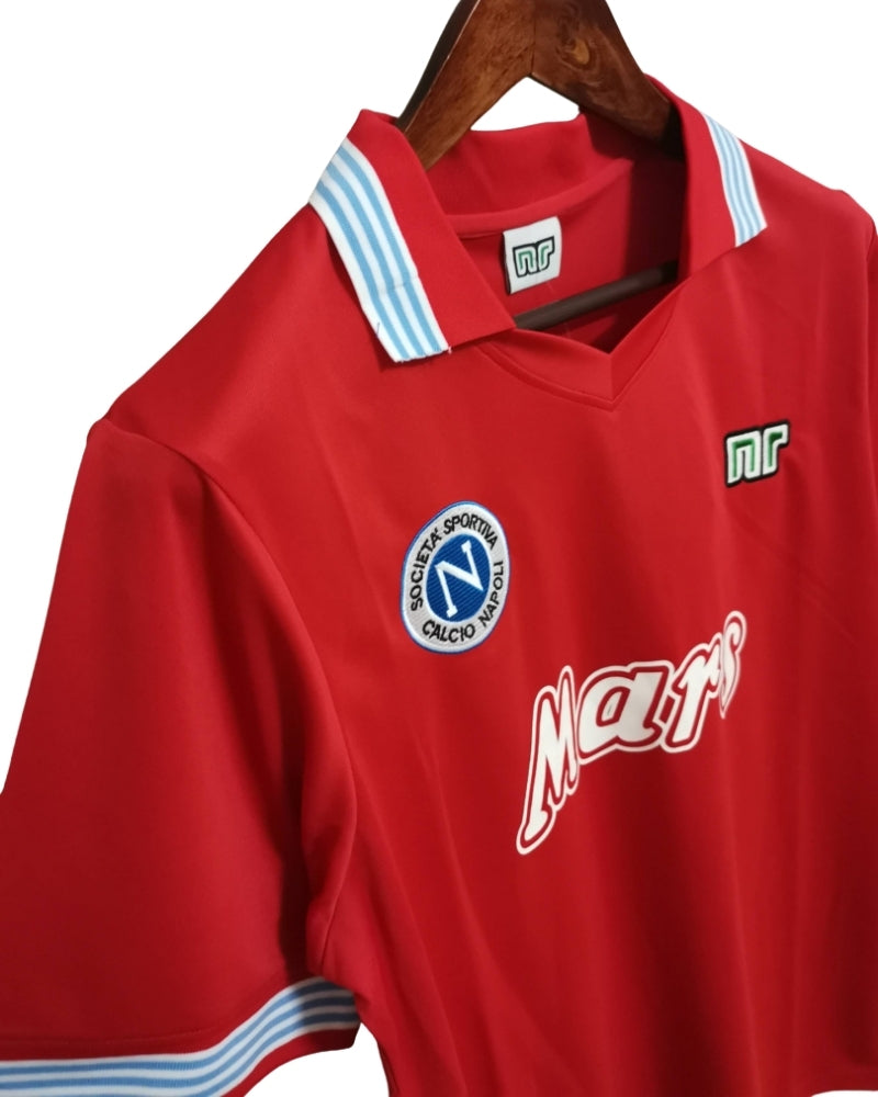 Koszulka Piłkarska SSC Napoli 1988/1989 Away Red Retro